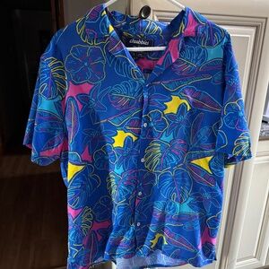 Chubbies Shirt Men's Size L Hawaiian Button Down Shirt